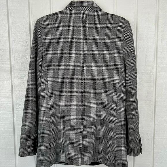 Gap Women Plaid Double Breasted Blazer Jacket Preppy Office Academia Size 8 - Picture 4 of 8